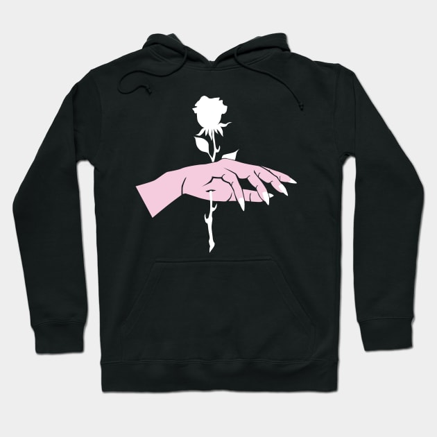 Hand & rose v2 Hoodie by candelanieto